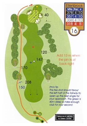 Ellenbrook Course Guide Hole 16