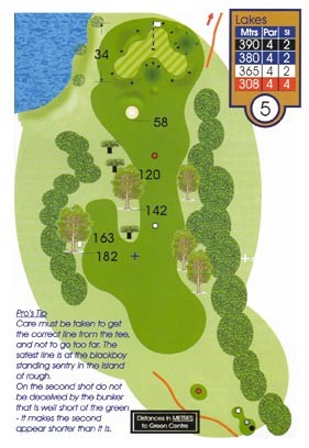 Lakes Course Guide Hole 5
