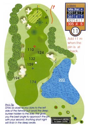 Lakes Course Guide Hole 11