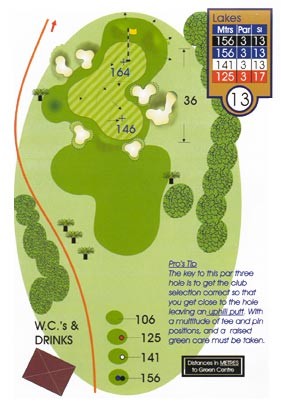 Lakes Course Guide Hole 13