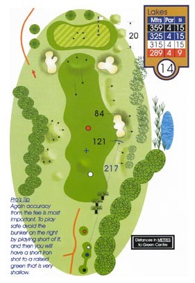 Lakes Course Guide Hole 14