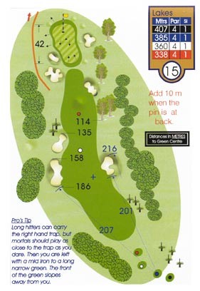 Lakes Course Guide Hole 15