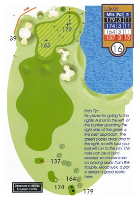 Lakes Course Guide Hole 16